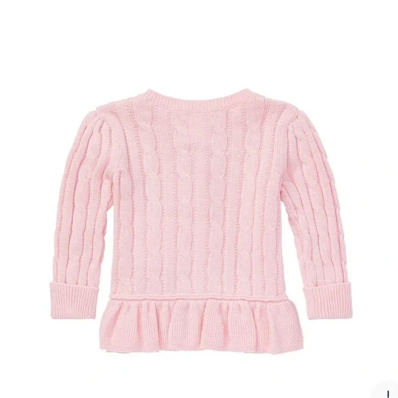 Ralph Lauren Light Pink Cable Knit Sweater Sz5 cotton - Picture 3 of 17